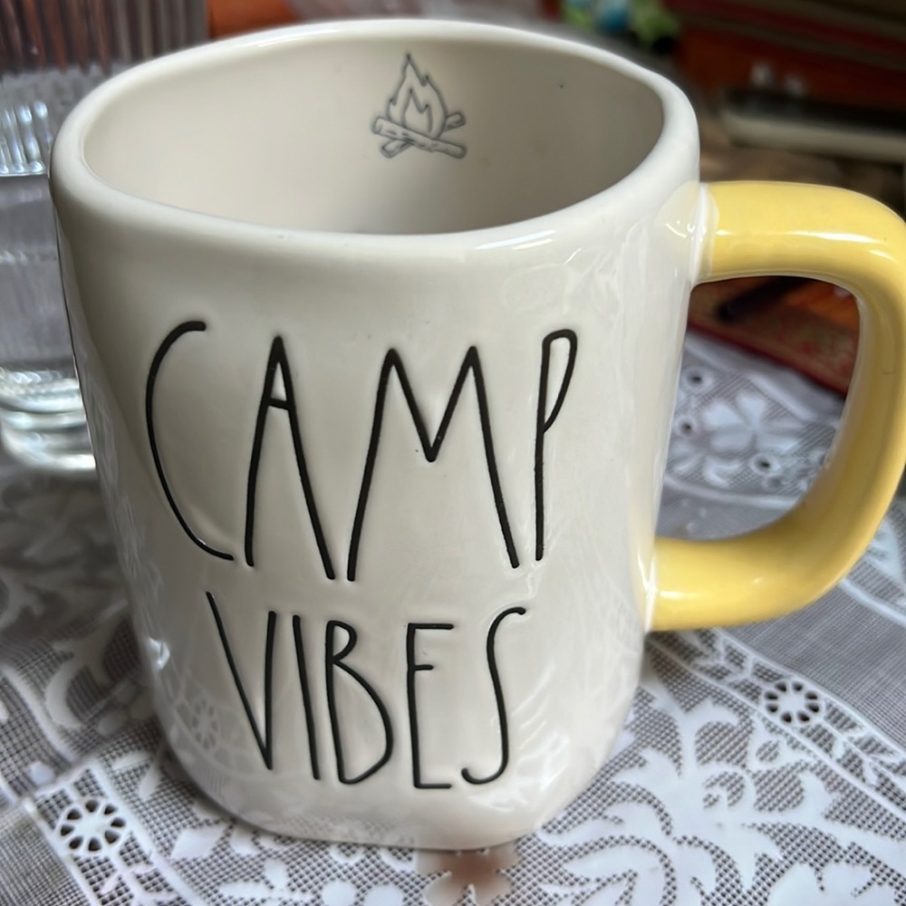 RAE DUNN Camp Vibes 16 oz Mug EUC